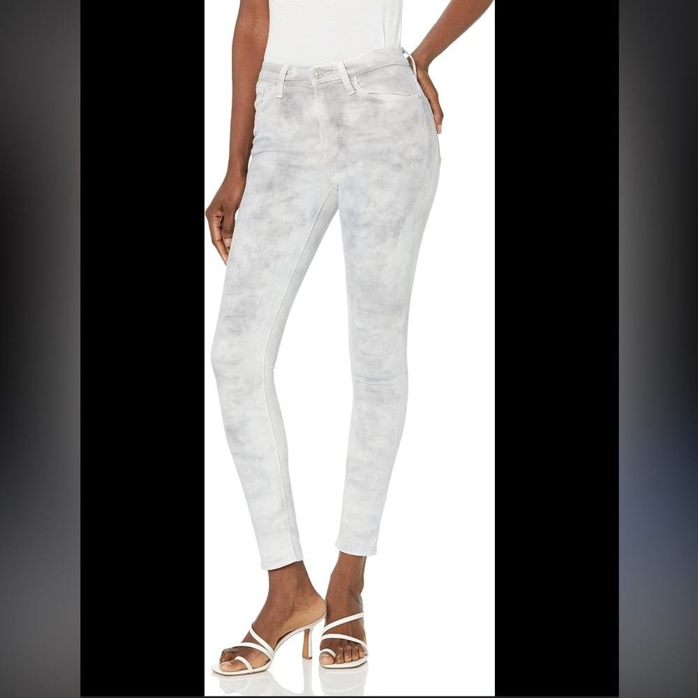 Hudson Cotton Blend Barbara Super Skinny 5 Pocket Jeans Size 26 US In Gray